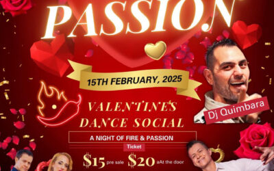 PICANTE Dance Socials 2025 >>> 1ST Social PICANTE PASSION > Valentine’s Dance Social SAT. FEB 15th….