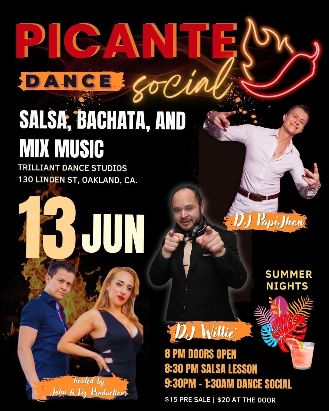 Picante dance social June 13, 2026